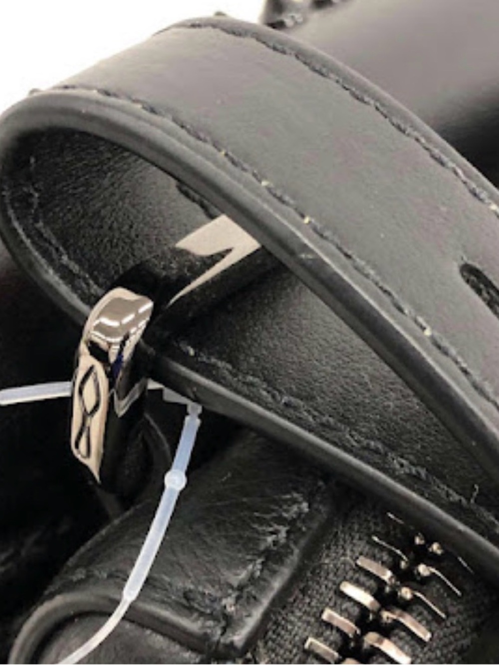 Christian Louboutin Black Leather Benech Reporter Bag with Red Strap - Picture 9 of 9